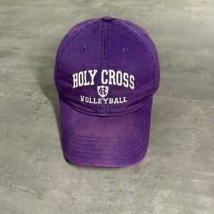 Holy Cross Volleyball Hat Unisex Adult Purple Fade Embroidered Adjustable Cap